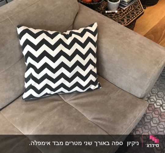 הספה לפני הניקוי